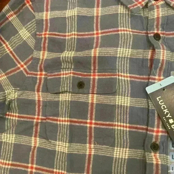 Lucky Brand HUMBOLDT PLAID WORKWEAR Button Down Long Sleeve Shirt Size Large NWT - Picture 5 of 8